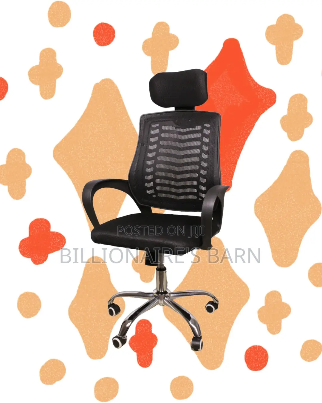 Breathable Secretarial Mesh Chair | Headrest Support