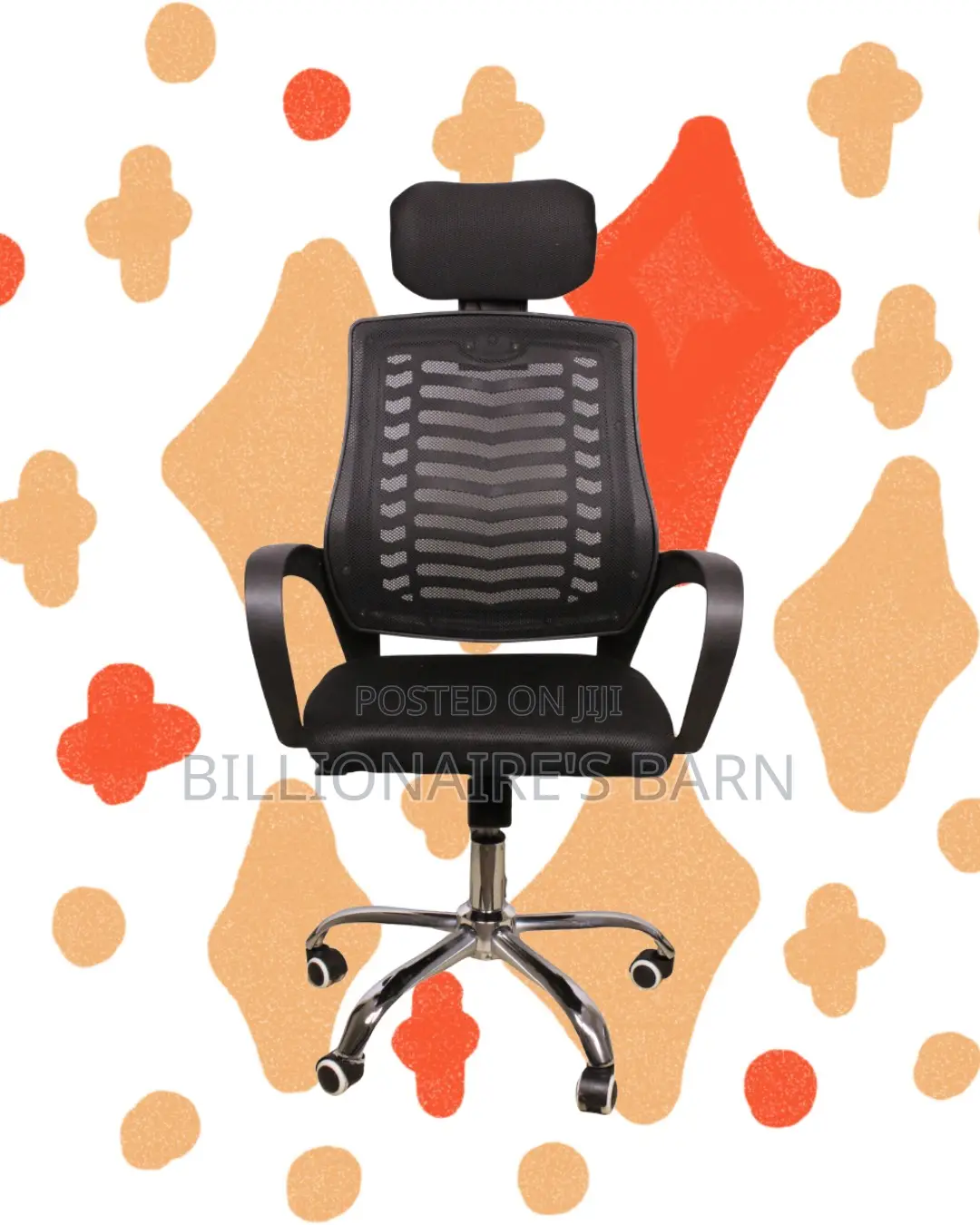Breathable Secretarial Mesh Chair | Headrest Support
