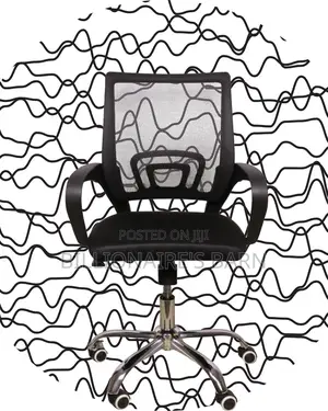 Quiet-Roll Secretarial Mesh Office Chair | Headrest Support