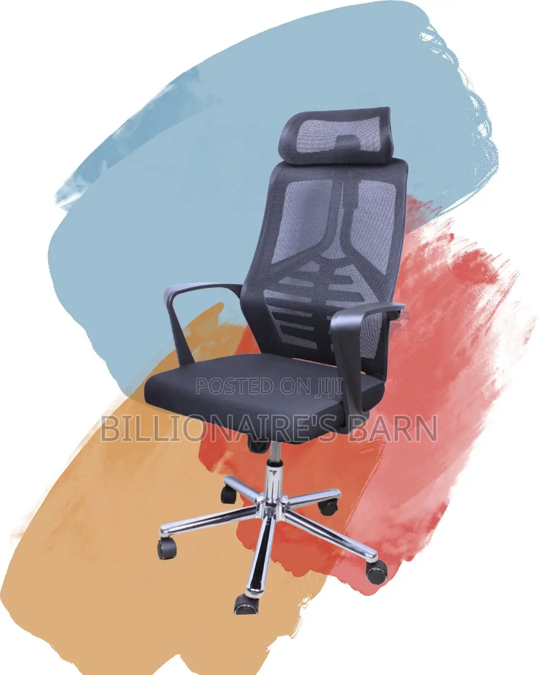 High Back Mesh Office Chair | High-Back Headrest Support