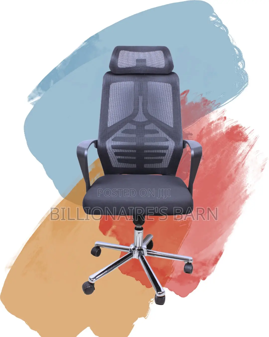 High Back Mesh Office Chair | High-Back Headrest Support