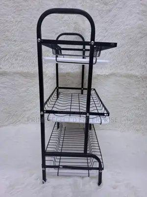 3 Layer Dishrack Strong Carbon Steel Enhanced