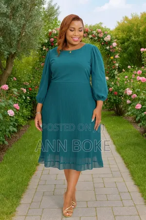 Chiffon Pleated Dress Size *38-46(44-52)