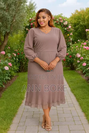 Chiffon Pleated Dress Size *38-46(44-52)