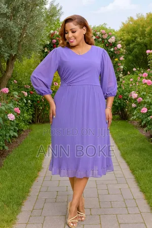 Chiffon Pleated Dress Size *38-46(44-52)