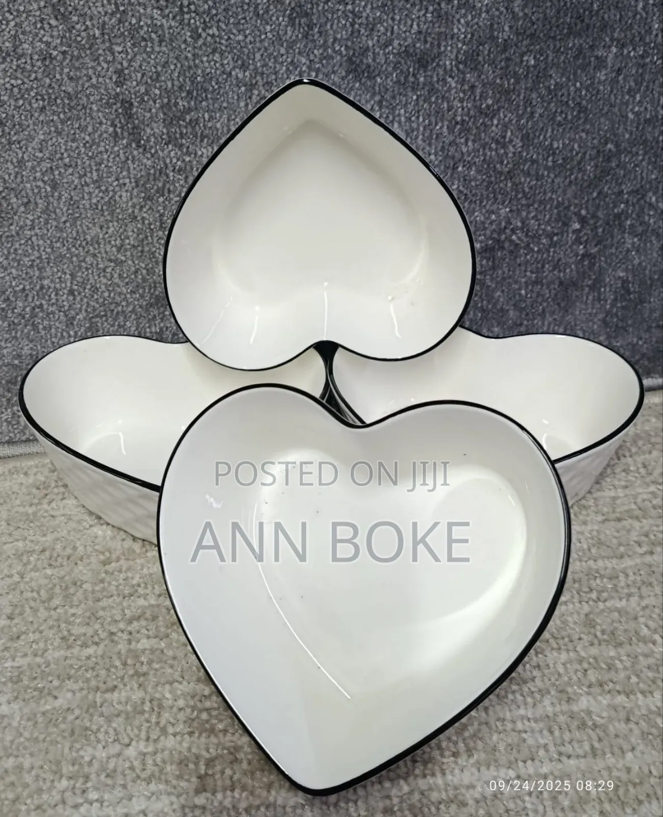 Heart Bowls Available 6pcs