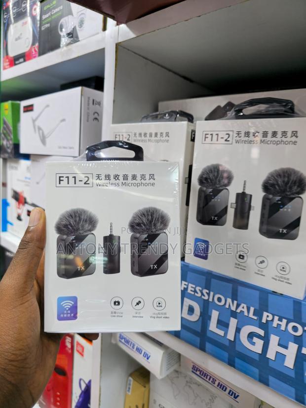 Portable F11-2 Mini Wireless Microphone 3-in-1 For Mobile Phone - thumbnail 2