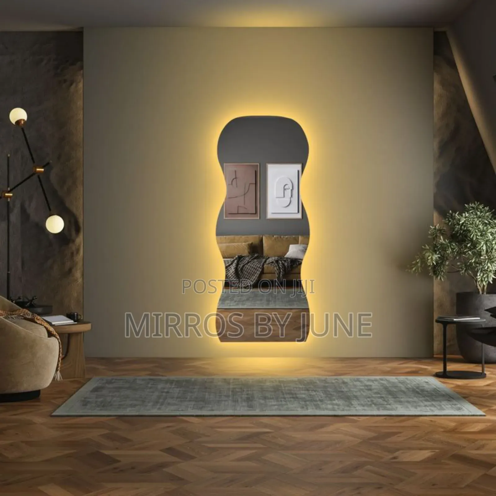 Dressing / Salon / Spar Mirror With Warm Led Strip Light
