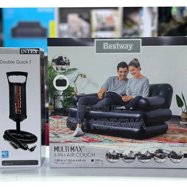 5 in 1 2 Seater Bestway Inflatable Pullout Sofa Plus Free Manual Pump