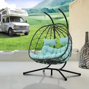 Outdoor Chair; Balcony Double Swing Chair With Fabric Cushions