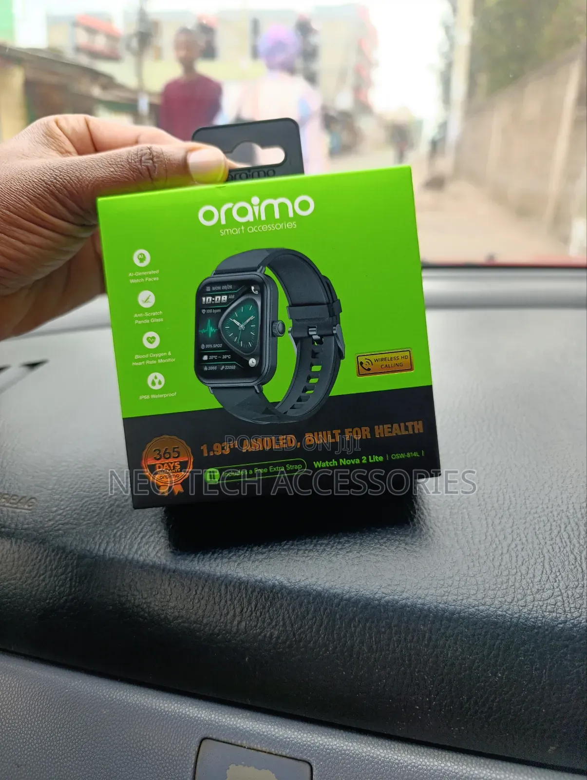 Oraimo Watch Nova 2 Lite Osw-814l Smartwatch With 1.93" Amoled Screen