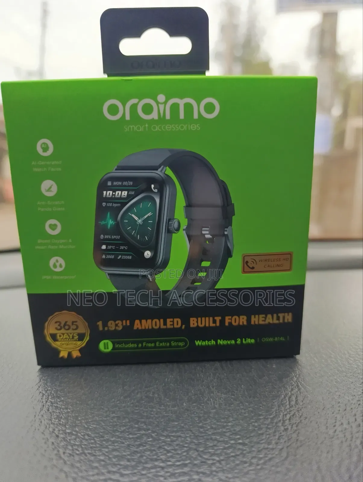 Oraimo Watch Nova 2 Lite Osw-814l Smartwatch With 1.93" Amoled Screen
