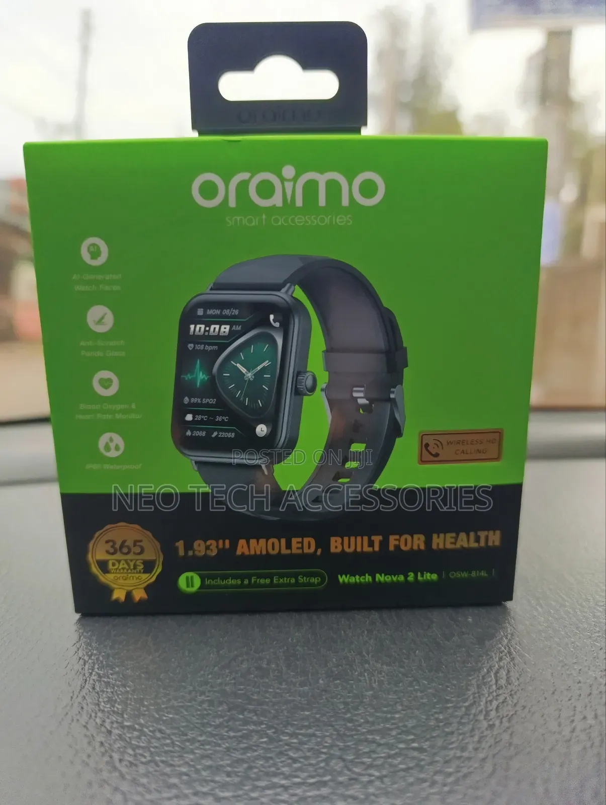 Oraimo Watch Nova 2 Lite 1.93 Amoled Small Display Smartwatch