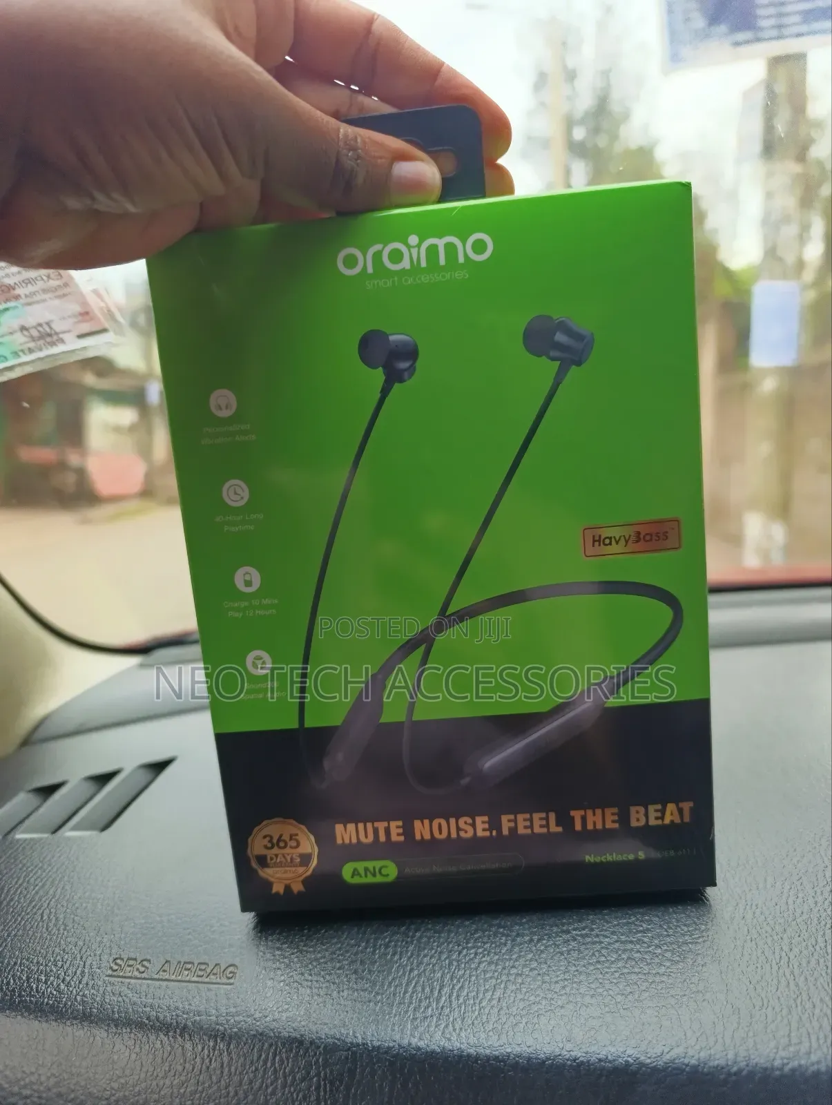 Oraimo Necklace 5 30db Noise Cancellation Call Vibration Earphones