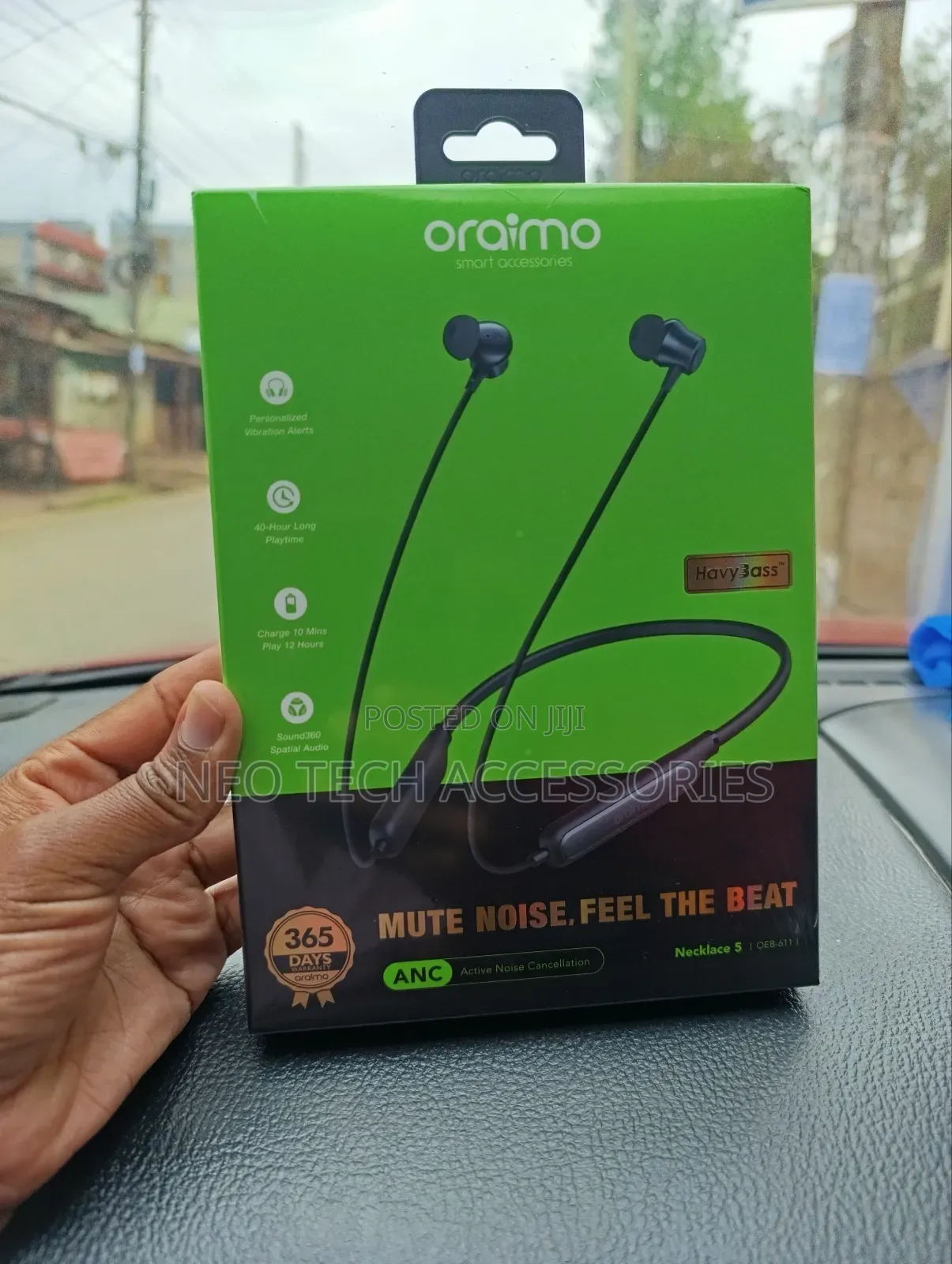Oraimo Necklace 5 30db Noise Cancellation Call Vibration Earphones