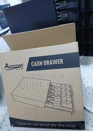 Cash Drawer Safe Box 4 Bill 5 Coin Tray for Pos - Adjustable Dividers