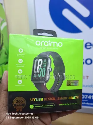 Oraimo Watch 6 Pro Smart Watch + Extra Strap