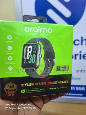 Oraimo Watch 6 Pro Smart Watch + Extra Strap