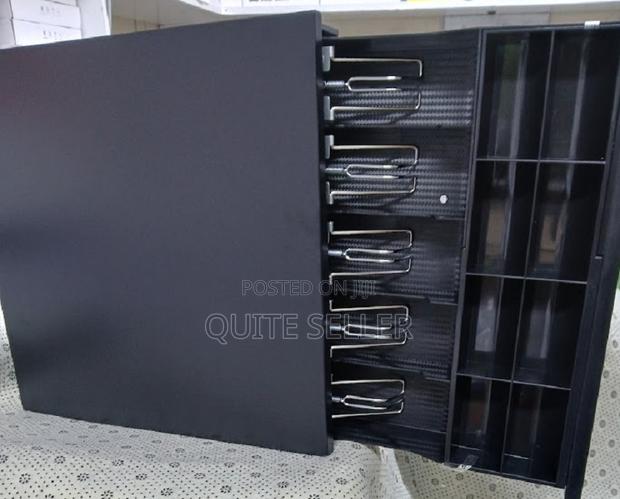 5 Tray Cash Register Drawer Keeps Money Locked Up Securely - main view