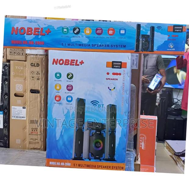 Nobel Tall Boy Speakers-Bt Hometheare-55000w Pmpo- Nb 2080