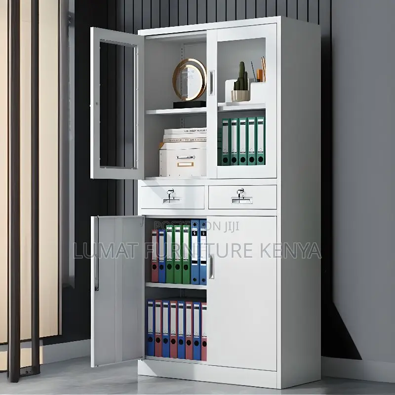 Modern Half Glass Office Storage Cabinet