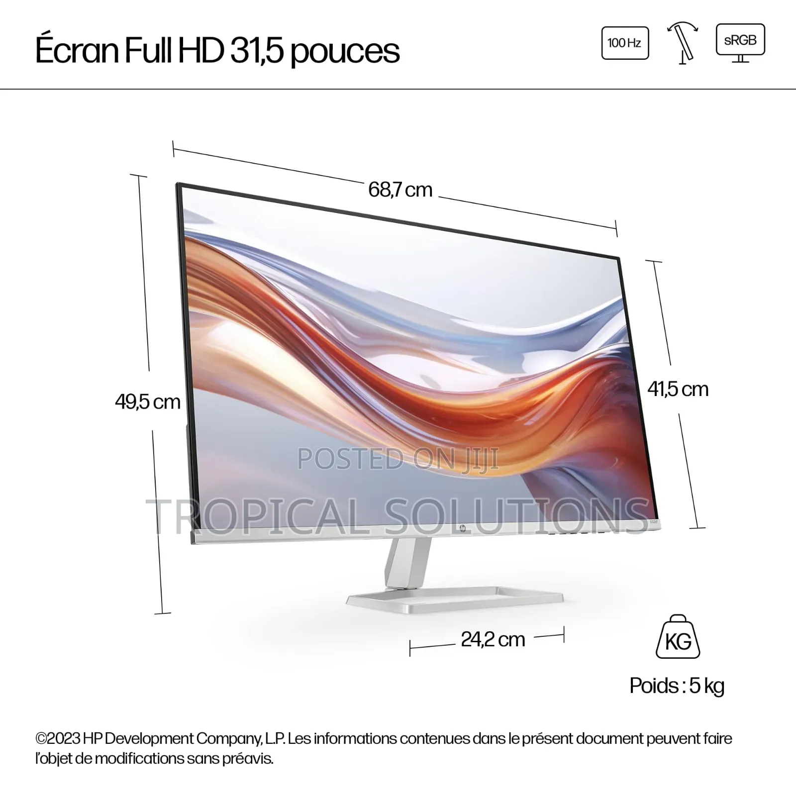 Hp Monitor 32" S5 32sf 1920 × 1080 FHD Monitor