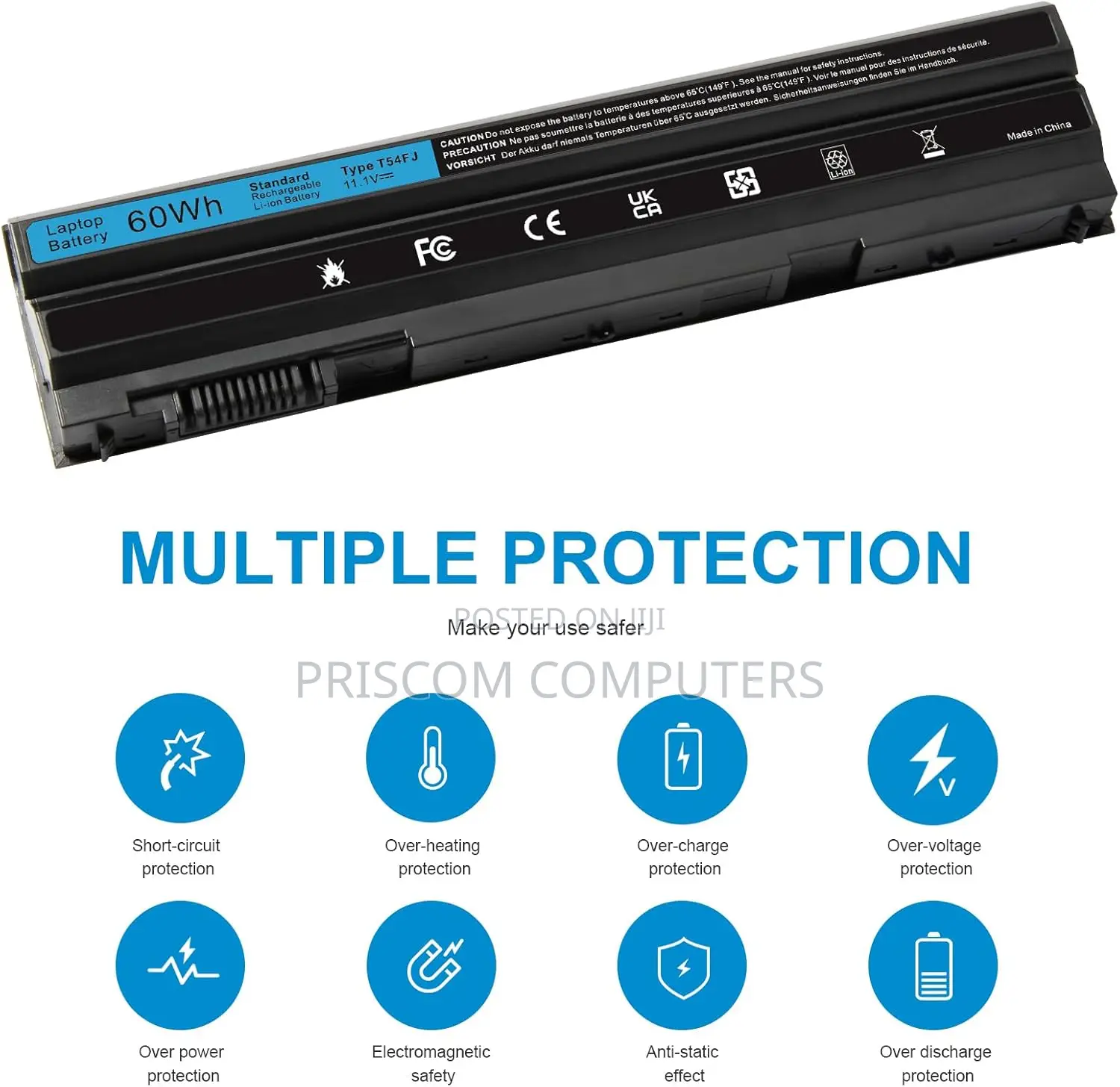 M5y0x T54fj Battery for Dell Latitude E-Series Laptop Battery