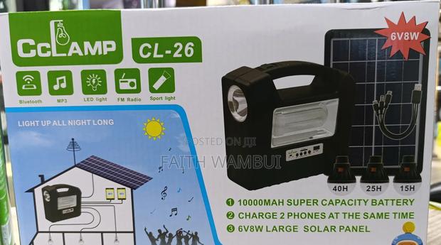 Quality Cc Lamp Solar Lighting System With 3 Bulbs Radio Bt Speaker