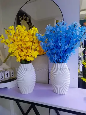 Unbreakable White Nordic Oval Flower Vase /Flowers