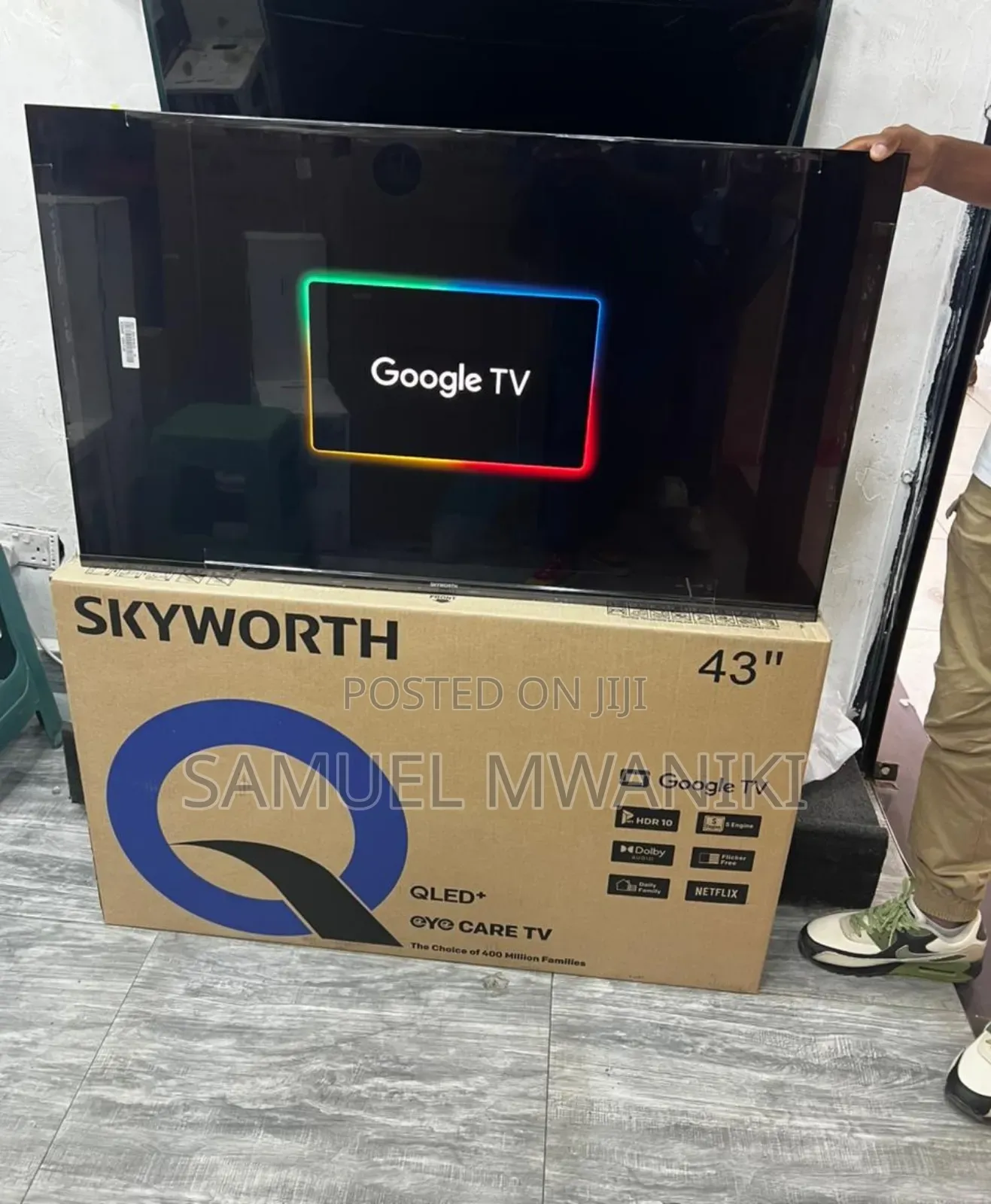 Skyworth 43" Qled Google Tv Latest Model With Hdr10+ Frameless Screen