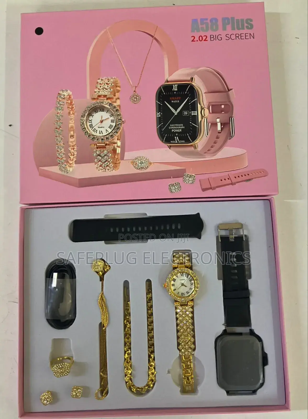 *A58 Plus Smart Watch 2.02 Big Screen (With Accessories)