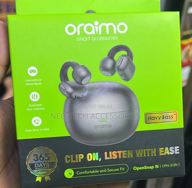Oraimo Opensnap N Clip-on Open-Ear True Wireless Earbuds