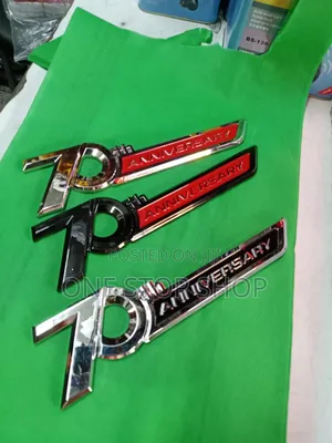 70th Anniversary Side Emblem Sticker in Different Colors