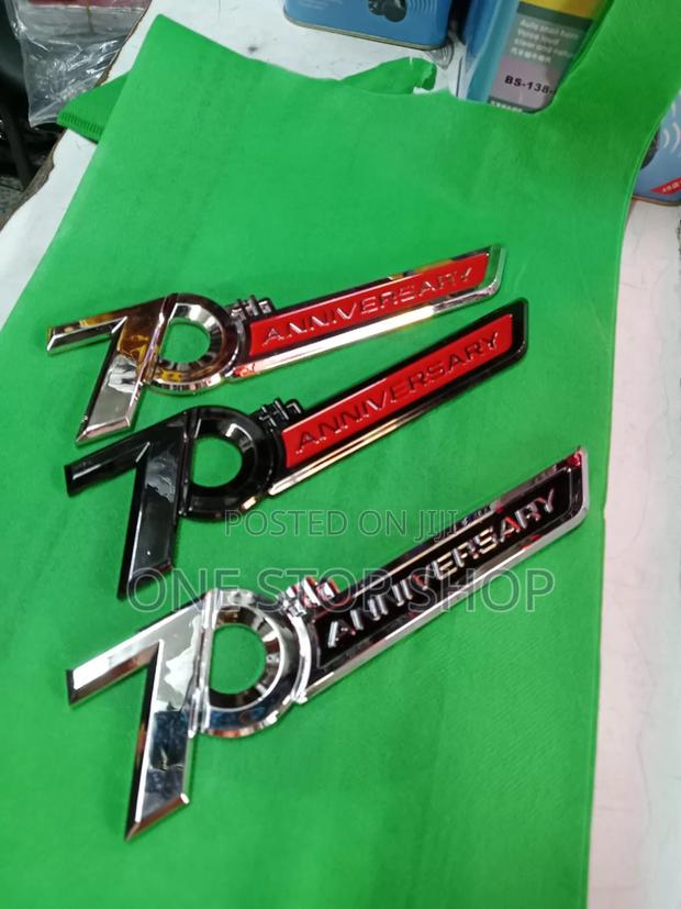 70th Anniversary Side Emblem Sticker in Different Colors