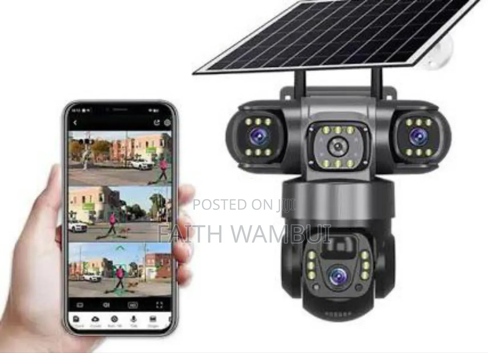 Triple Lens 4g Solar PTZ Camera With Two Way Audio Latest Model