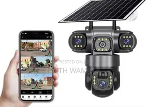 Triple Lens 4g Solar PTZ Camera With Two Way Audio Latest Model