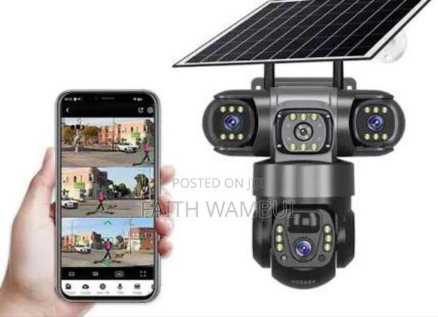 Triple Lens 4g Solar PTZ Camera With Two Way Audio Latest Model - main view