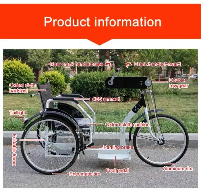 Hand Pedalled Mobility Tricycle | Manual Tricycle Wheelchair