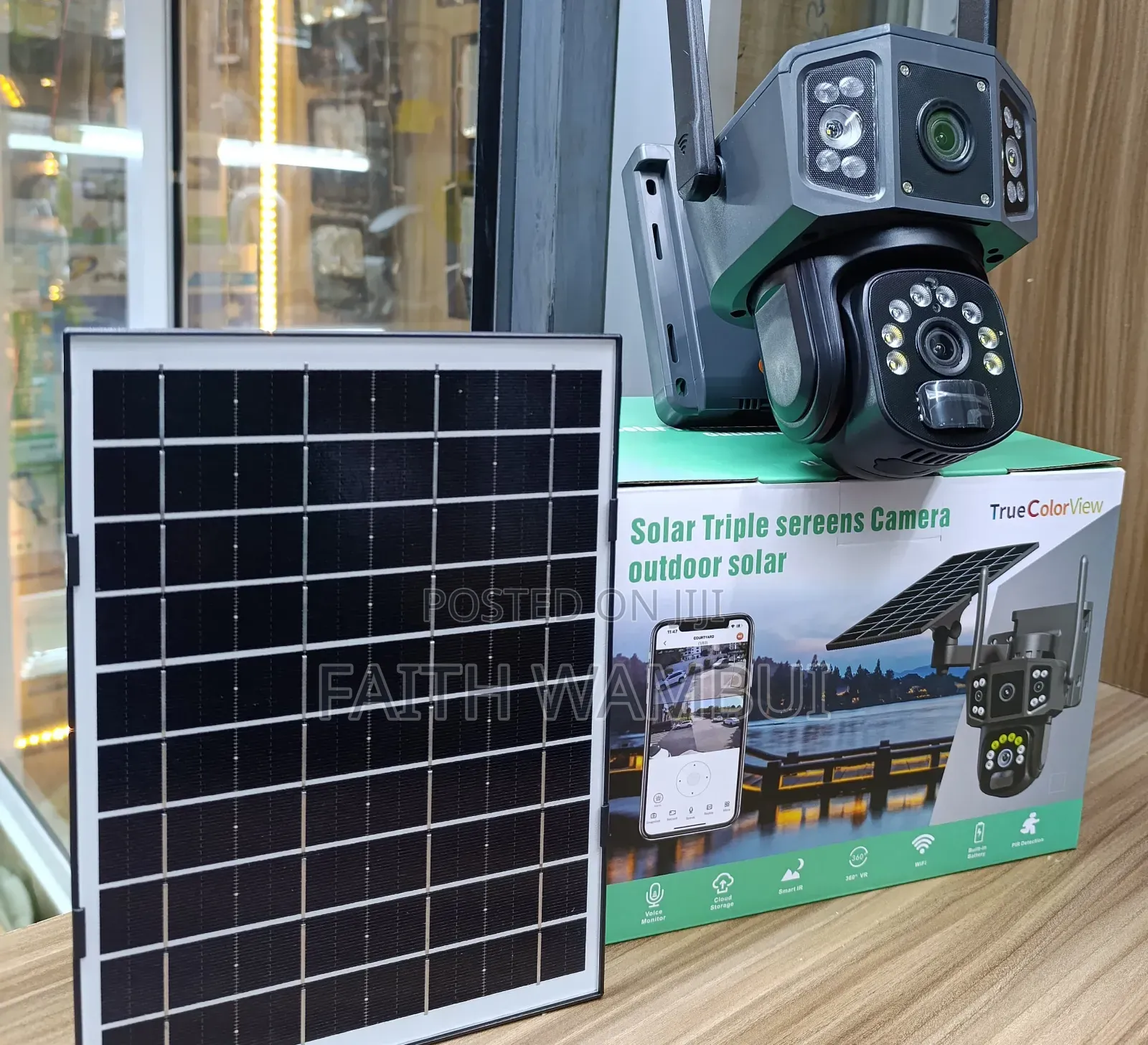 Triple Screen Dual Lens 4g PTZ Solar Camera
