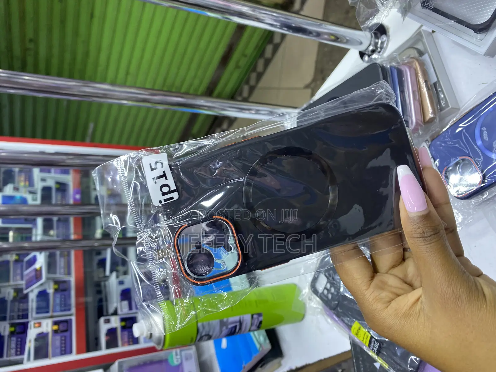 Asdfh Magnetic Case for iPhone 15 With Lense Protector and Stand