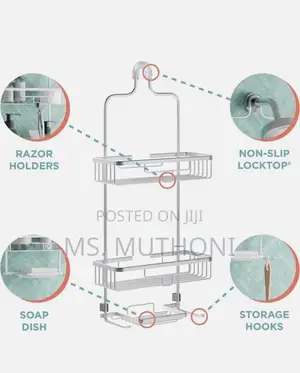 Rust Resistant Finish Aluminium 3 Tier Shower Caddy