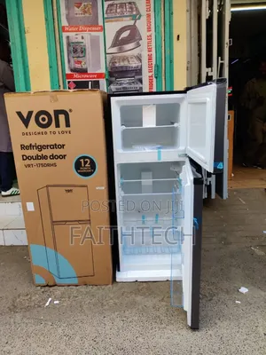 *Von Double Door Fridge 175litres Direct Cool