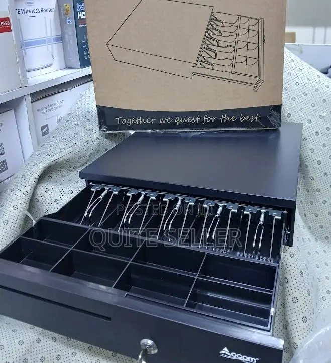 Pos Cash Drawer Box 4 Bill 5 Coin Tray Efficient Use of Counter Space