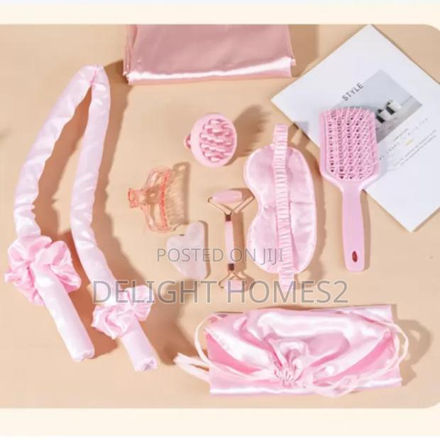 13pcs Satin Silk Beauty Sleep Set_re - main view