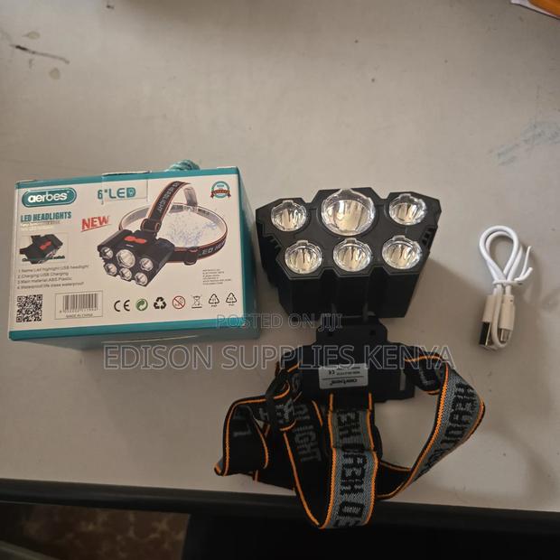 Headlamps 6 Led Headlight Usb Rechargeable Head Lamp Bright Head Torch - thumbnail 6