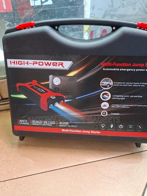 Car Jump Starter With Air Compressor & 99800mah Power Bank