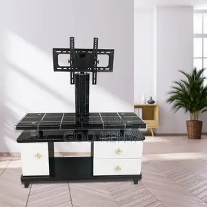 Home Tv Cabinet; Home Tv Stand Mount With Glass Top Storage Drawers