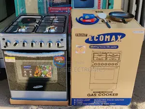 Ecomax 3+1 Standing Gas Cooker 50*55 (Lx880) – With Free Accessories