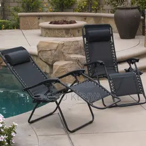 Outdoor Chair; Modern Reclining Zero Gravity Folding Chair