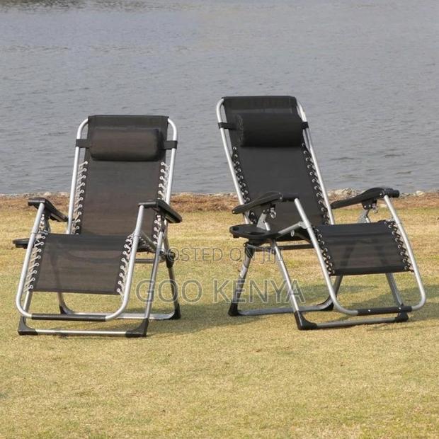 Outdoor Chair; Modern Reclining Zero Gravity Folding Chair - thumbnail 7